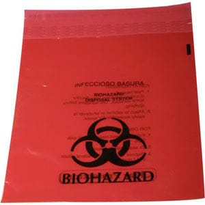 Image of Biohazard Liner with Ziplock Closure 12" x 12"