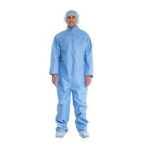 Image of Blue Coveralls With Open Cuffs and Ankles, Universal