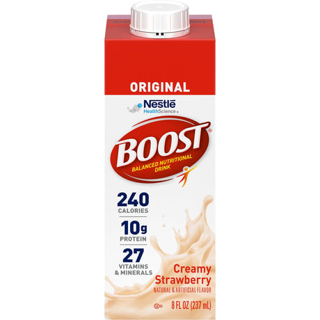 Image of BOOST, Creamy Strawberry, 8 fl oz. Carton