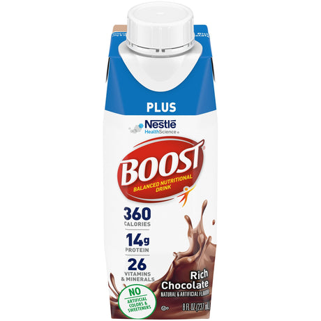 Image of BOOST PLUS, Rich Chocolate, 8 fl Ounce Carton With Reclosable Cap