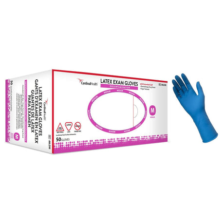 Image of Cardinal Health™ Decontamination Glove, Powder-Free, 18mil Thick, Medium, Blue