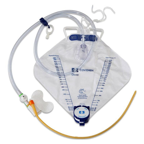 Image of Cardinal Health™ Dover™ Foley Catheter Tray, Coude Tip, Hydrogel Coated, 16Fr OD, 2000mL Capacity