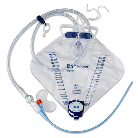 Image of Cardinal Health™ Dover™ Foley Drainage Bag Tray, Silicone, Two Way, 18Fr OD, 2000mL Capacity