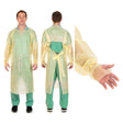 Image of Cardinal Health™ Protective Gown, Universal, Poly-Coated, Open-Back, Over-the-Head, Yellow