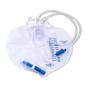 Image of Cardinal Health™ Standard Vented Drainage Bag with Double Hanger, Anti-Reflux Valve, 2,000 mL