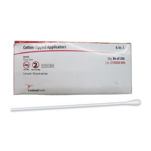 Image of Cardinal Health Sterile Cotton Tipped Applicator with Plastic Shaft 6"