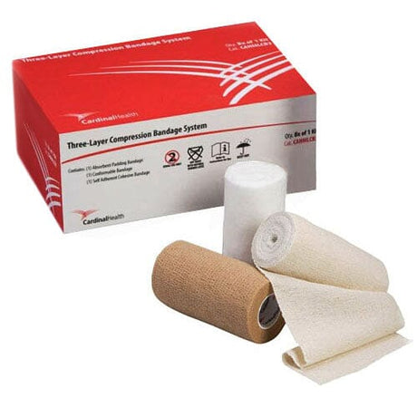 Image of Cardinal Health™ Three-Layer Compression Bandage System, 10cm x 3.5cm