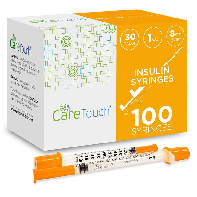 Image of Care Touch U-100 Insulin Syringes 30g 5/16" - 8mm 1cc