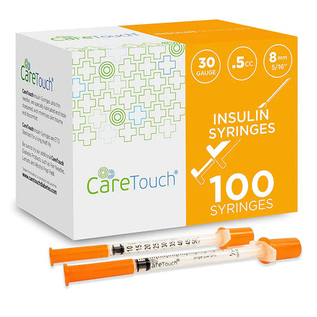Image of Care Touch U-100 Insulin Syringes 30g 5/16" - 8mm .5cc