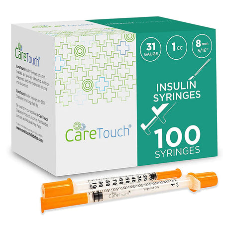 Image of Care Touch U-100 Insulin Syringes 31g 5/16" - 8mm 1cc