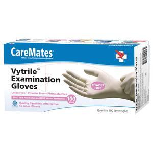 Image of CareMates Vytrile Powder-Free Disposable Examination Gloves, Small