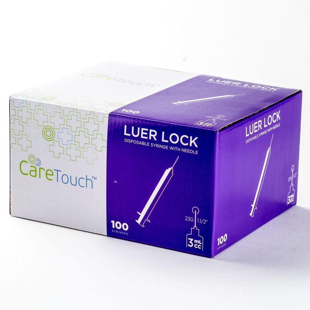 Image of CareTouch Syringes Luer Lock, 3ml  23G X 1-1/2"