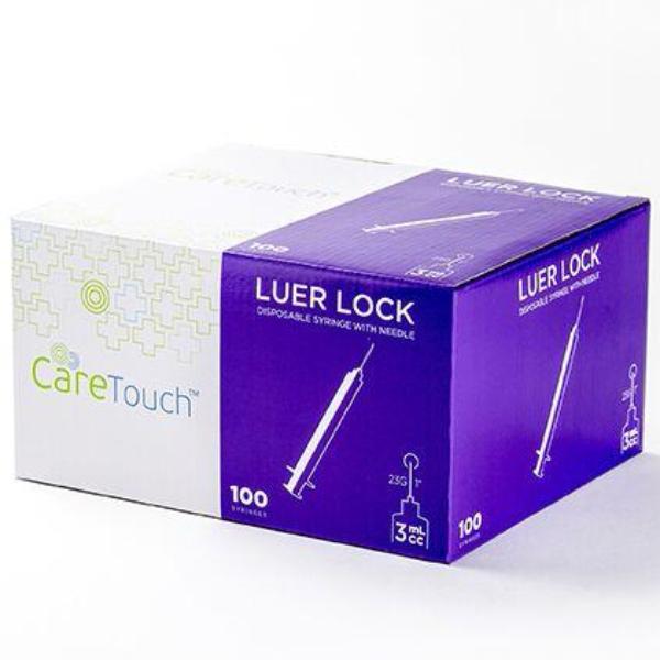 Image of CareTouch Syringes Luer Lock, 3ml 23G X 1"