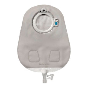 Image of Coloplast SenSura® Mio Click Urostomy Pouch, Two-Piece Barrier, Outlet, Maximum, 60mm Coupling Size, Transparent Blue
