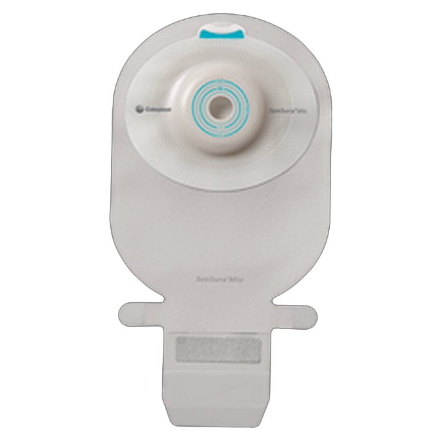 Image of Coloplast SenSura® Mio Drainage Pouch, One-Piece, EasiClose™ Wide Outlet, Convex Light, Opaque, Cut-To-Fit, Inspection Window, Filter, Maximum, 3/8'' x 1-1/4'' Stoma, 11"