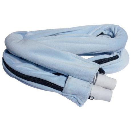 Image of Comfort CPAP Tubing Cover with Zipper, Velour, Light Blue