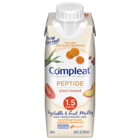 Image of COMPLEAT Peptide 1.5 Vegetable & Fruit Medley Adult Formula, 250 mL Carton