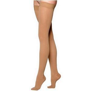 Image of Cotton Comfort Women's Thigh-High Compression Stockings Grip-Top Large Long, Crispa