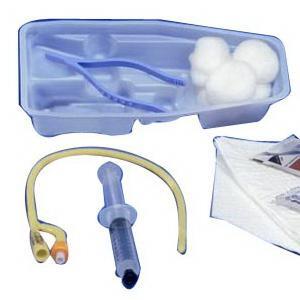 Image of Curity Dover Hydrogel Coated Latex Foley Catheter Insertion Tray 16 Fr 5 cc