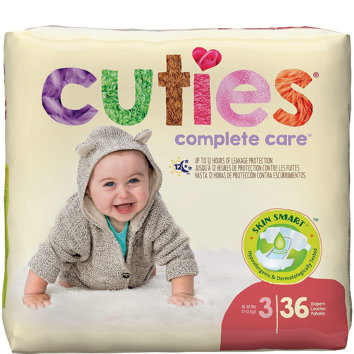 Image of Cuties® Baby Diaper Size 3, 16 to 28 lb - Replaces FQCCC03