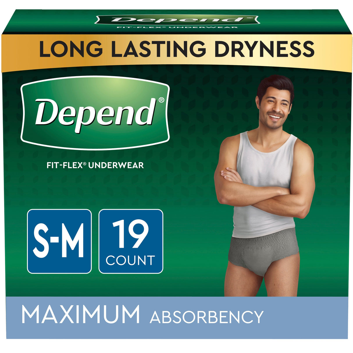 Image of Depend Maximum Absorbency Underwear for Men Small/Medium