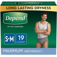 Image of Depend Maximum Absorbency Underwear for Men Small/Medium