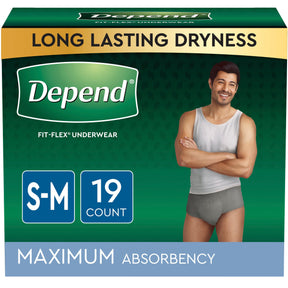Image of Depend Maximum Absorbency Underwear for Men Small/Medium