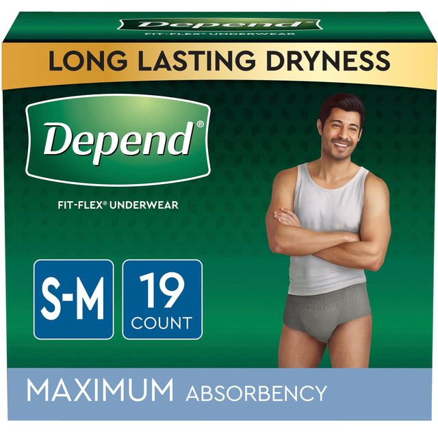 Image of Depend Maximum Absorbency Underwear for Men Small/Medium
