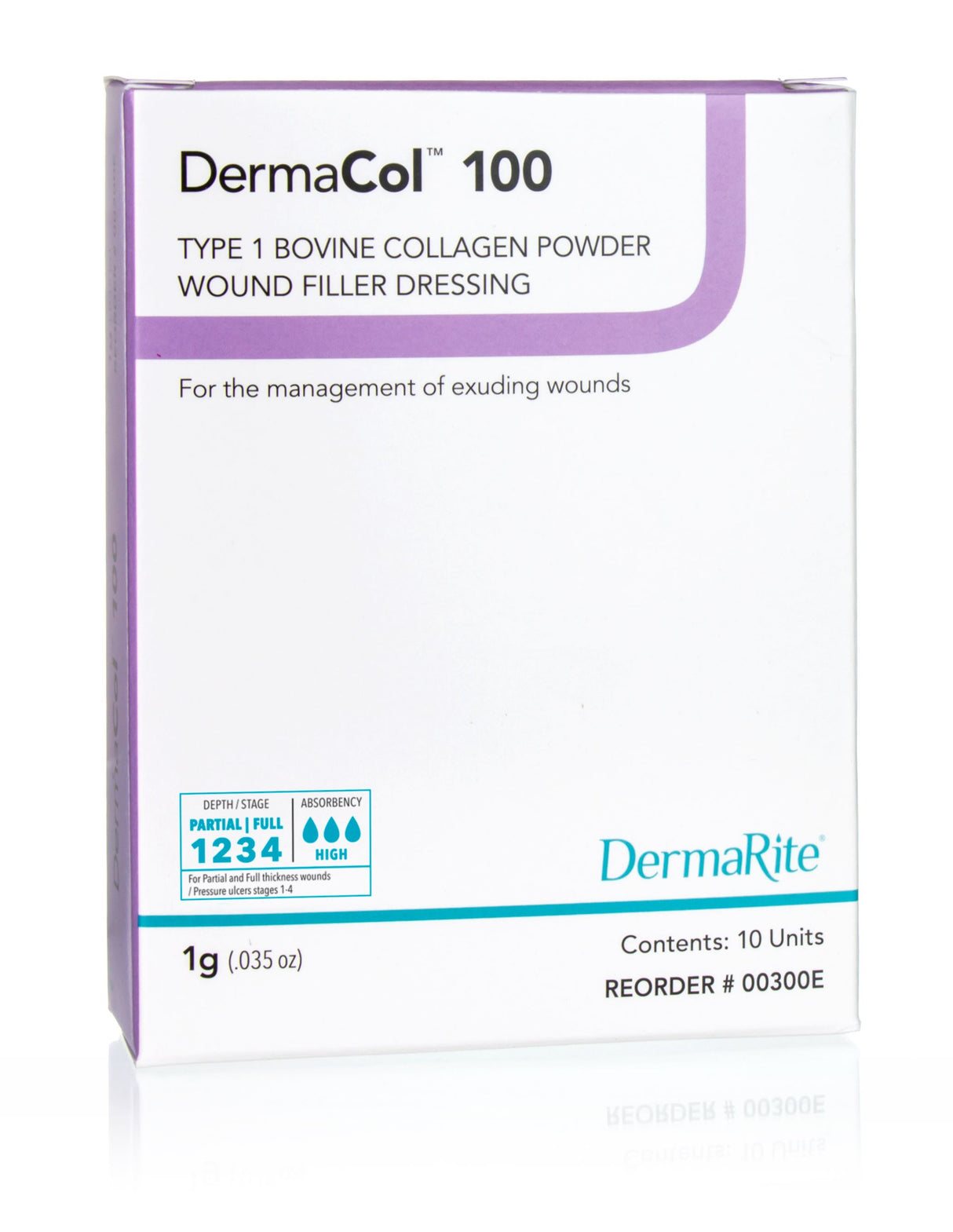 Image of DermaCol 100 Type 1 Bovine Collagen Powder Wound Filler Dressing, 1g