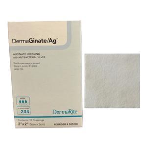 Image of Dermarite DermaGinate® Ag Alginate Wound Dressing with Antibacterial Silver, 2" x 2"