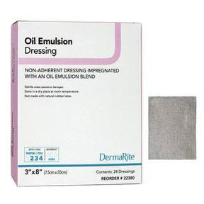 Image of Dermarite Oil Emulsion Non-Adherent Wound Dressing, 3" x 8"