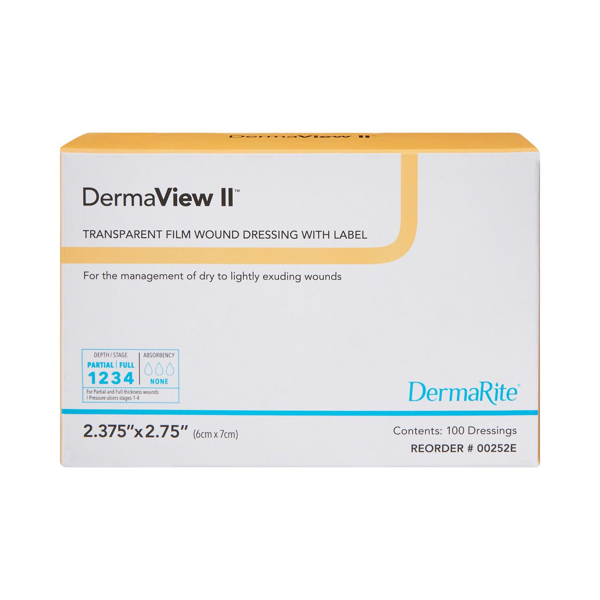 Image of DermaView II Transparent Semipermeable Adhesive Film Dressing