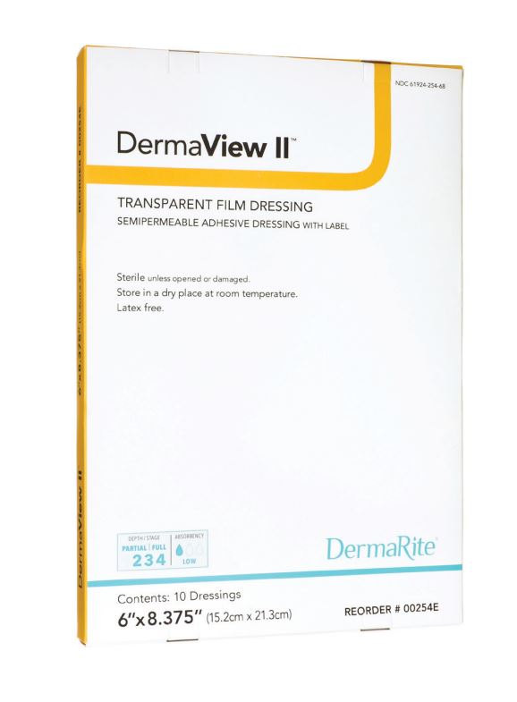 Image of DermaView II Transparent Semipermeable Adhesive Film Dressing