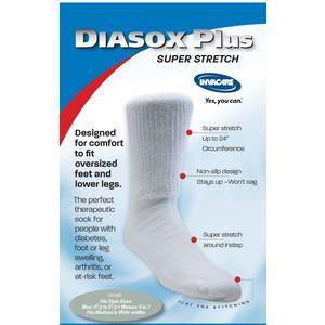 Image of DiaSox Plus Oversize Socks, Large, Black