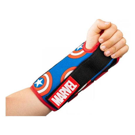 Image of DJO Advantage Comfort Wrist Brace, Pediatric, Left, Marvel Captain America Print