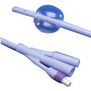 Image of Dover Pediatric 2-Way Silicone Foley Catheter 10 Fr 16" 3 cc