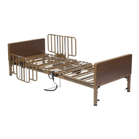 Image of Drive Competitor II Manual Height Adjustable Bed, with Full Rail/Innerspring Mattress, 11" to 20" 450 lb Capacity