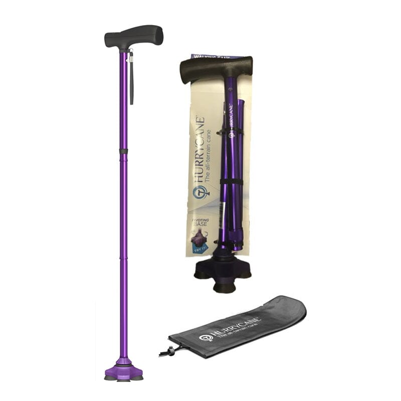 Image of Drive Hurrycane® Freedom Edition™ Walking Cane, 350 lb Weight Capacity, Purple