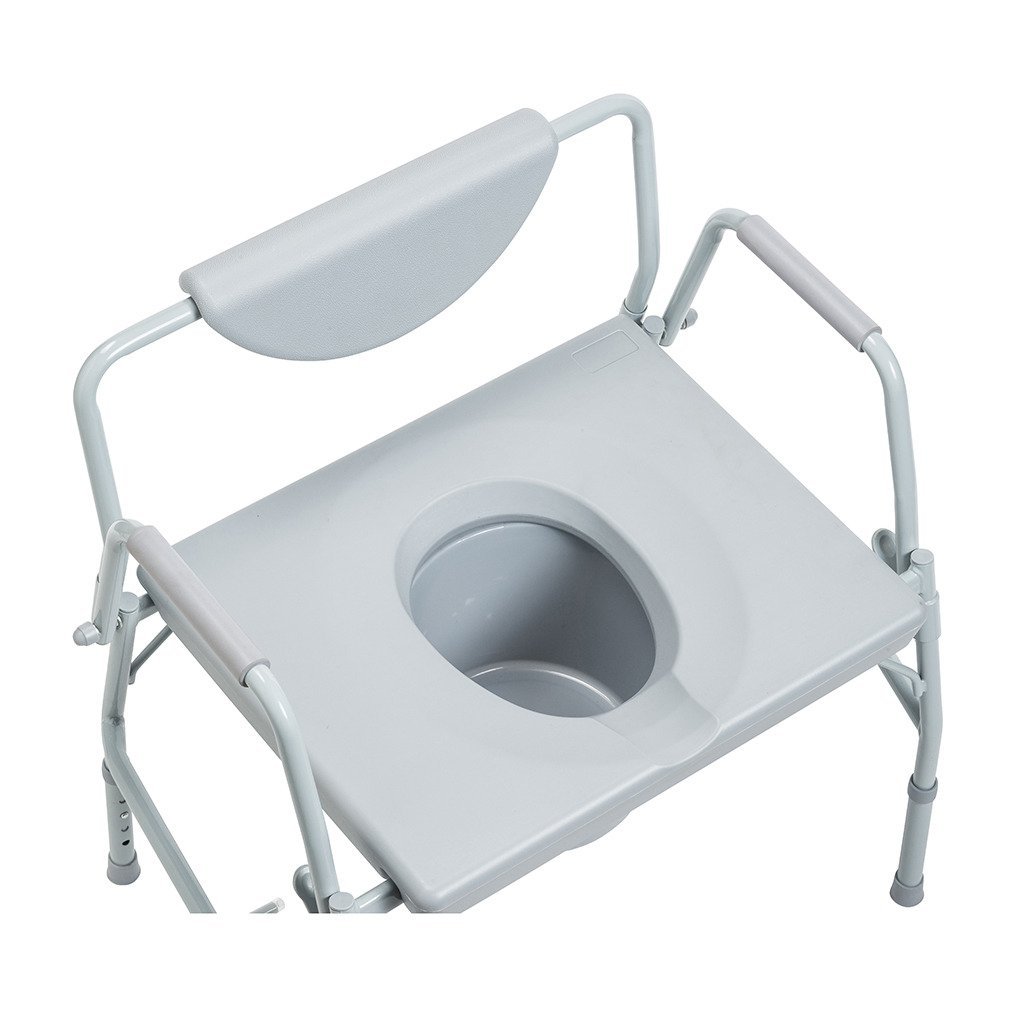 Image of Drive Medical Deluxe Bariatric Drop-Arm Commode, Assembled