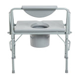Image of Drive Medical Deluxe Bariatric Drop-Arm Commode, Assembled