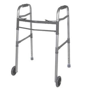 Image of Drive Medical Deluxe Junior Two Button Walker, Foldable 25" to 32" Height Adjustment