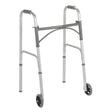 Image of Drive Patient Walker, Adult, Two-Button, Folding, with 5" Wheels, 350 lb Capacity, 24" x 32" to 39" Depth 17.5"