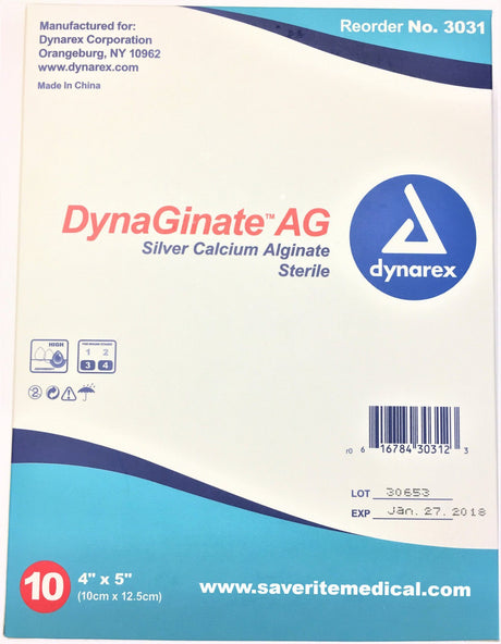 Image of DynaGinate AG Silver Calcium Alginate 4" x 5"