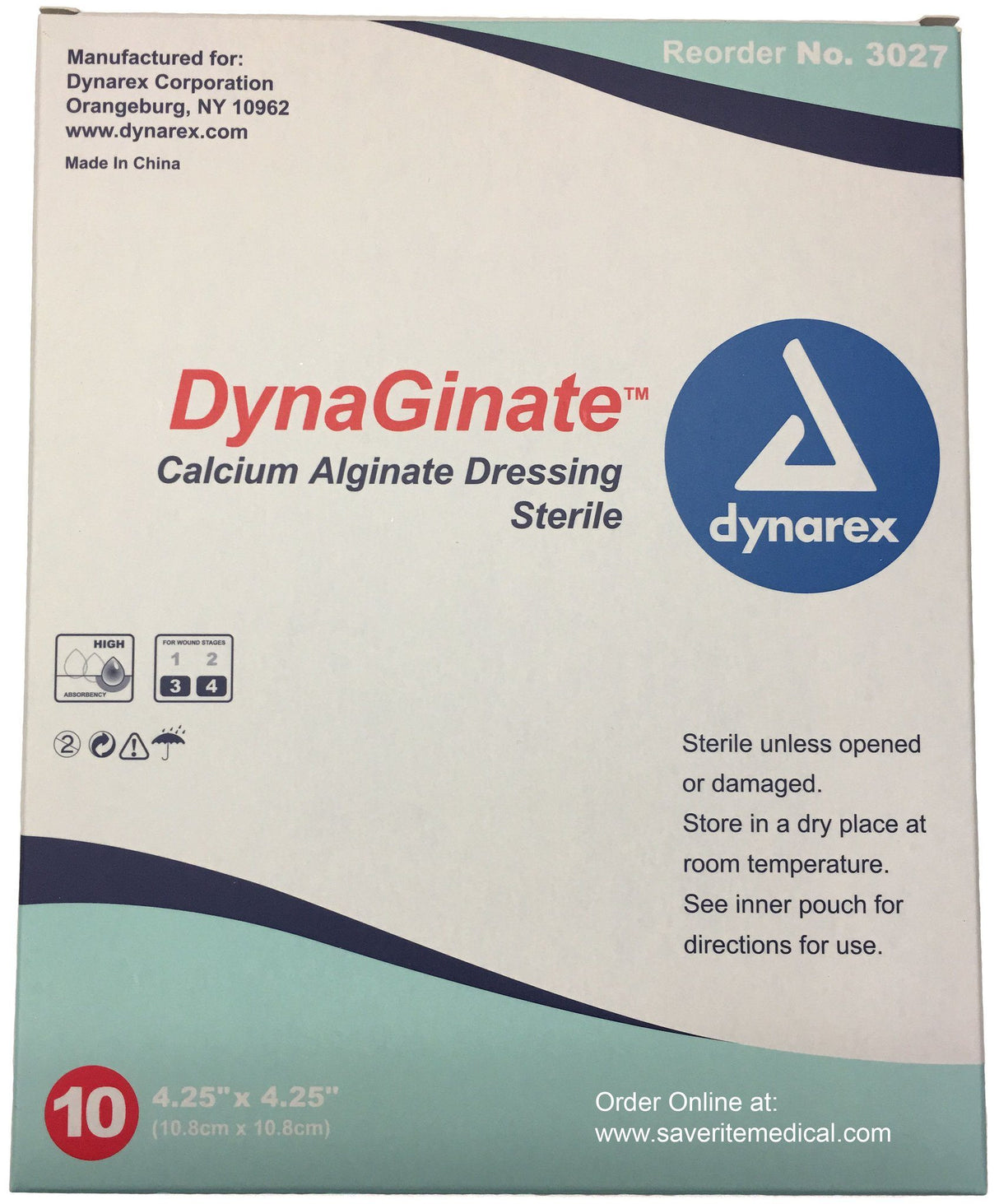 Image of DynaGinate Calcium Alginate Dressing 4.25" x 4.25"