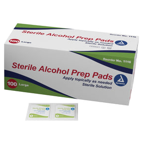 Image of Dynarex Alcohol Prep Pad, Large, 1.18" x 3.54" Sterile