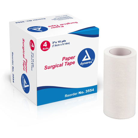 Image of Dynarex Surgical Paper Tape - 3" x 10 yds