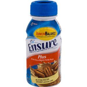Image of Ensure® Plus® Ready-to-Drink Butter Pecan 8 oz Bottle, Gluten-free, Low Residue