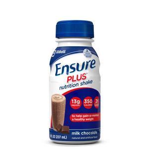 Image of Ensure® Plus® Ready-to-Drink Creamy Milk Chocolate Retail 8 oz/237mL Bottle, Gluten-free, Low Residue