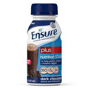 Image of Ensure® Plus® Ready-to-Drink Rich Dark Chocolate Retail 8 oz Bottle, Gluten-free, Low Residue