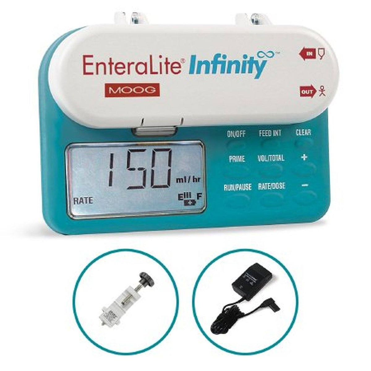 EnteraLite Infinity Enteral Feeding Pump with Charger, Clamp & User Ma ...